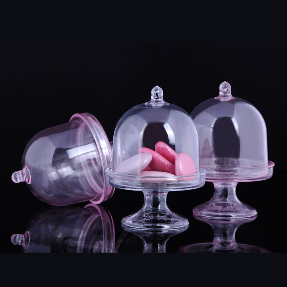 Bac à bonbons en plastique Transparent 12 pièces/lot | Bricolage, boîte à bonbons de mariage, fournitures de fête prénatale anniversaire invités