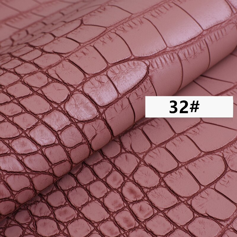 50x138cm 0.8mm Faux PVC leather Fabric Imitation Crocodile Skin Embossed Synthetic PVC Faux Leather for Decoration Sofa Home: NO32