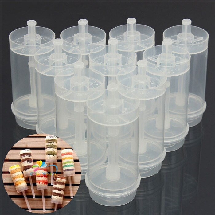 10 stks/partij Cakes Dessert Push Pop Containers Cake Shooters Push Up Voor Verjaardagsfeestje Sweets Tafels Levert