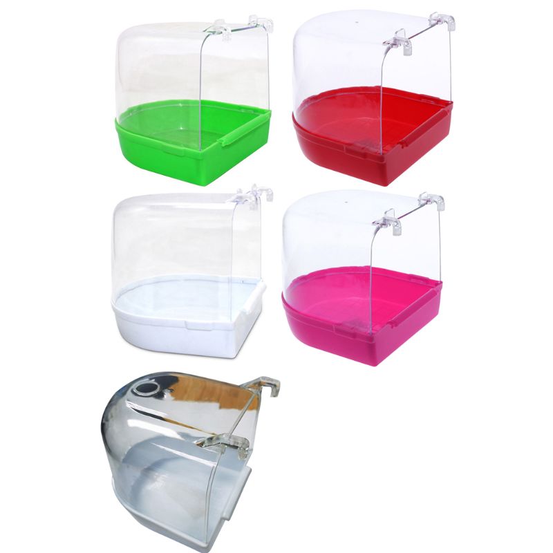 Parrot Bird Bathtub Box Bird Cage Bath Shower Standing Box Bin Wash Space