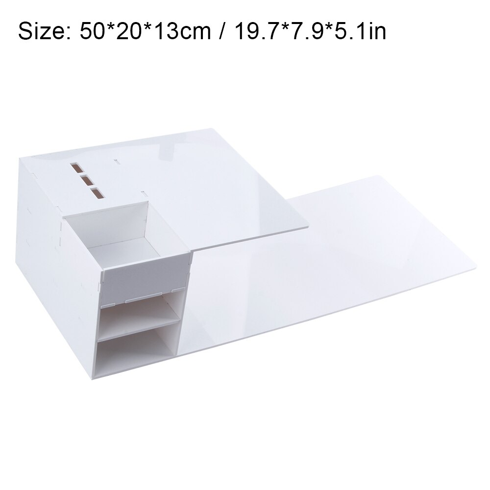 Memory Foam Lash Pillow Shelf Set Soft Grafting For Eyelash Extension Pillow Ergonomic Acrylic Neck Support Makeup: 3 holes White Shelf