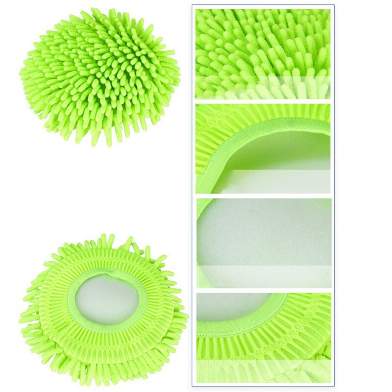 Vervanging Mop Heads 360 Spin Ronde Vorm Standaard Formaat Wringen Spin Mop Refill Chenille Mop Hoofd Mop Accessoires Schoon tool