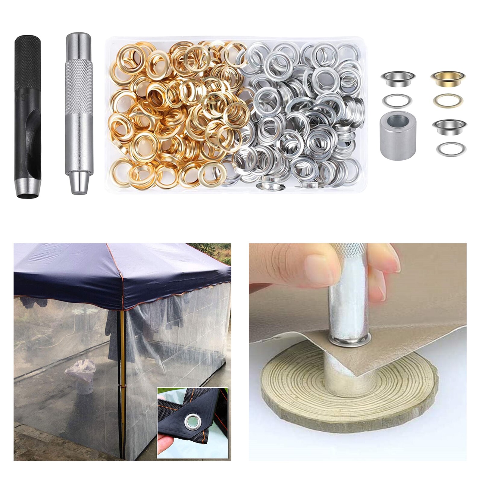 Grommets Oogjes Lederen Tassen Grommet Setting Tool Canvas Met Opbergdoos