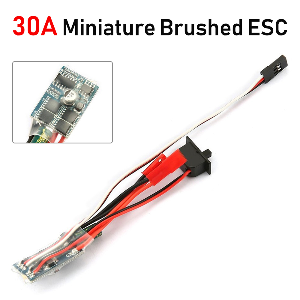 20A 30A Brushed ESC RC Motor Micro ESC for Mini 1/16 1/18 1/24 RC Car Boat Tank w/Brake
