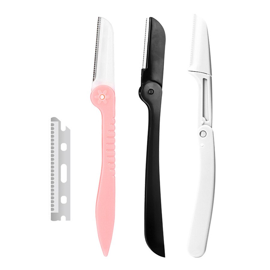 Variou Types All-Purpose Eyebrow Trimmer of Stainless Steel Replaceable Blade Micro Distance Protecting Net E514