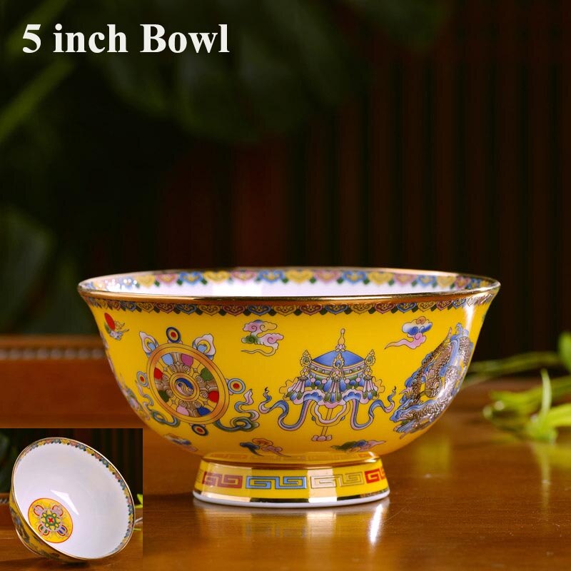 4.5/5/6/8 Inch Vintage Chinese Traditie Keramische Servies Soep Rijstkom Jingdezhen Bone China Ramen Bowls Salade mixing Bowls