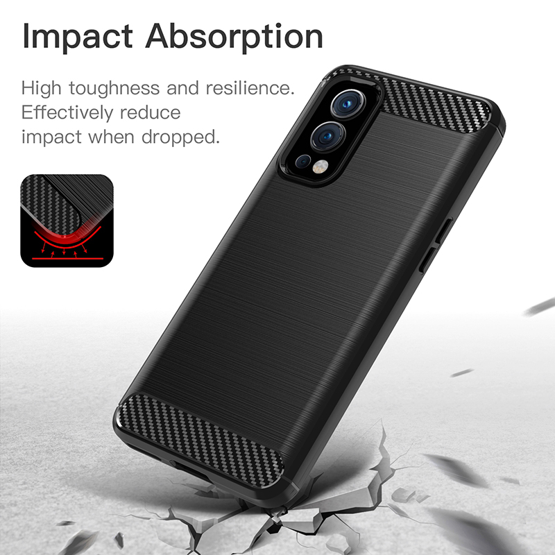 etui OnePlus Nord 2 Nord2 DN2101 DN2103 Gumowa silikonowa osłona z włókna węglowego robić OnePlus Nord 2 5G etui tylne robić Nord 2 Nord2