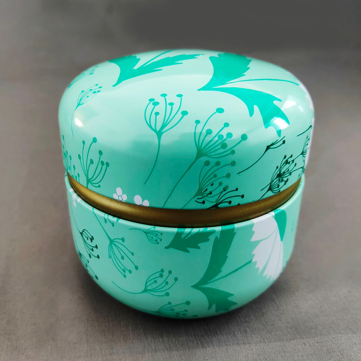 Mini Tea Storage Containers Tea Coffee Tins Flowers Pattern Food Storage Box for Herb Candy Chocolate Sugar Spices Candle: style 6