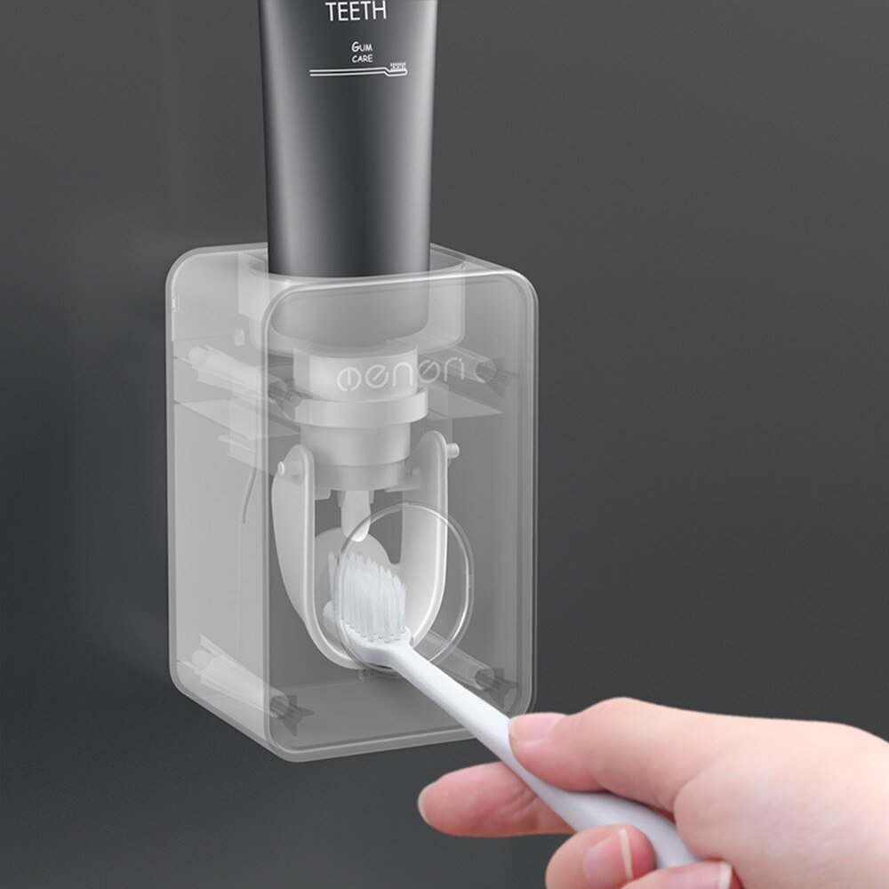 Toothpaste Dispenser Wall Mounted Automatic Toothpaste Squeezer Dust-Proof Toothbrush Toothpaste Holder For Bathroom Accessories