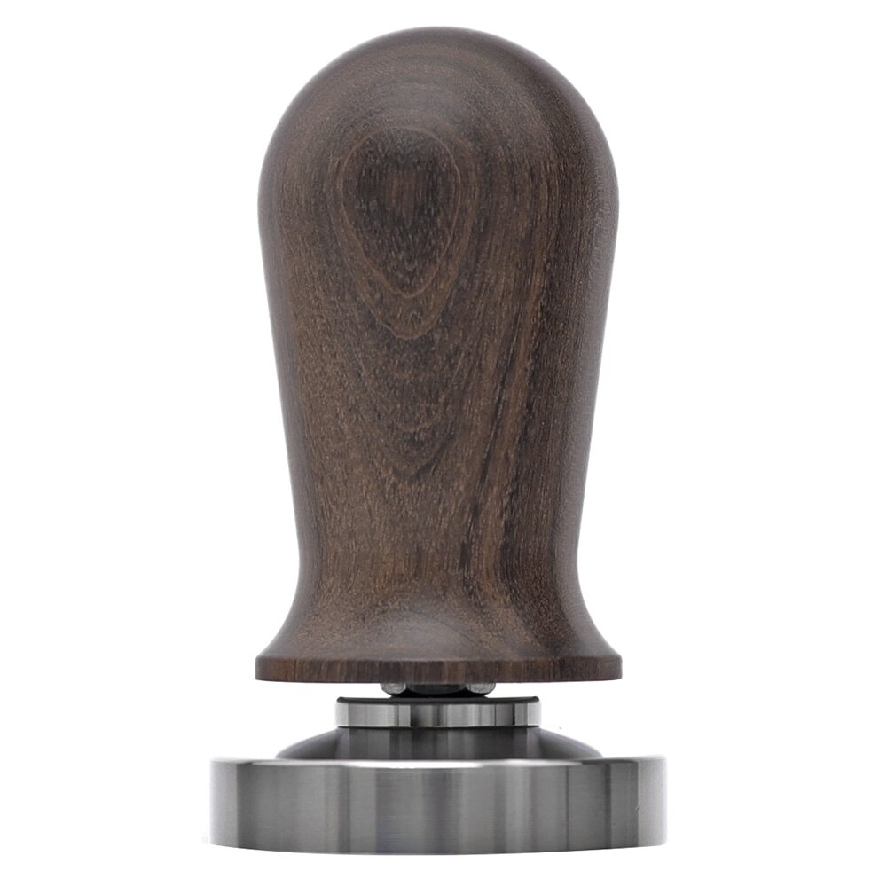 51/53/58mm kalibrerede espresso-tamper, kalibreret kaffe-tamper med fjederbelastet træhåndtag i rustfrit stål flad base: B / 58mm