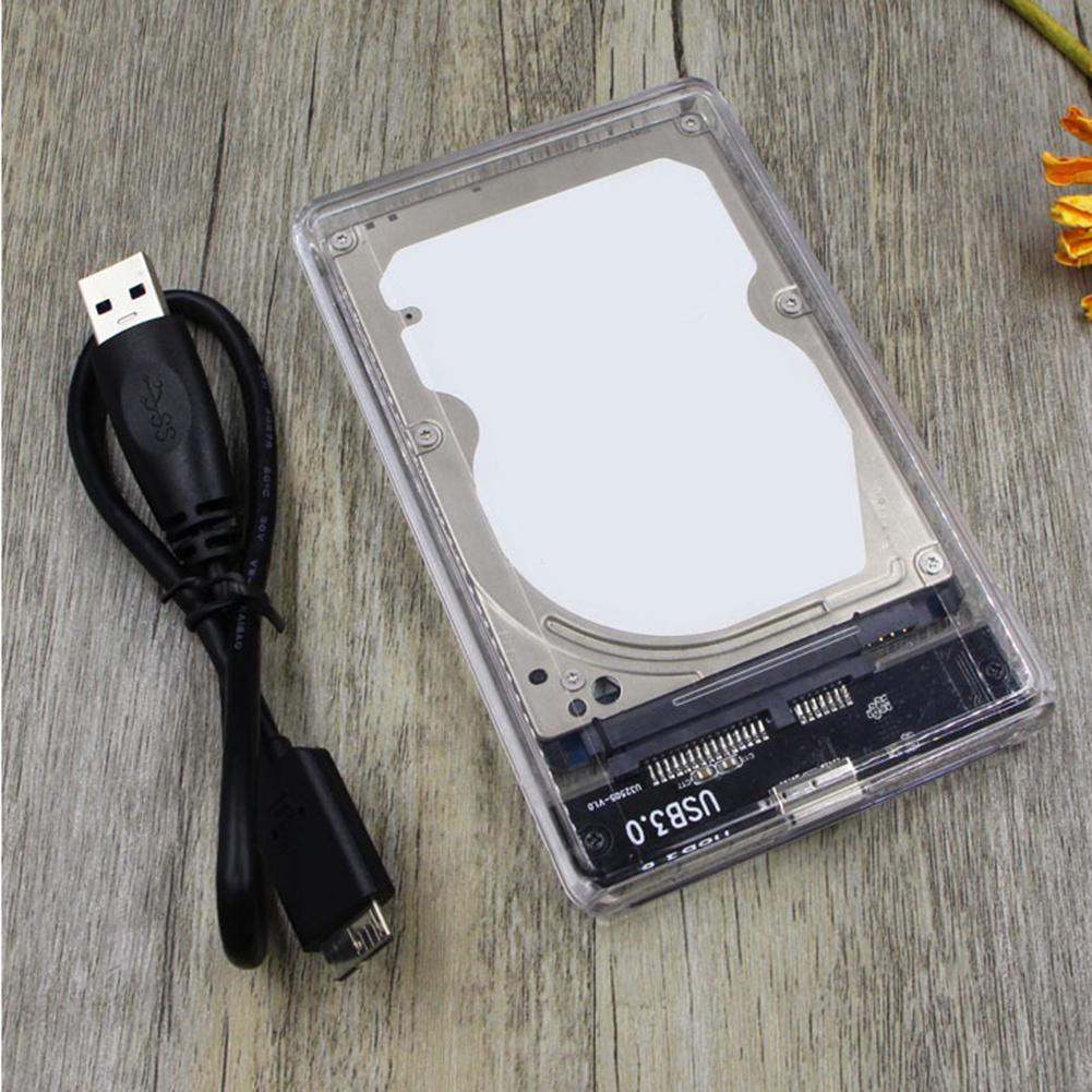 Hard Drive Enclosure Box Portable Hard Drive Case 2.5 inch HDD SSD Mobile Case to USB3.0 Transparent Mobile External HDD Case