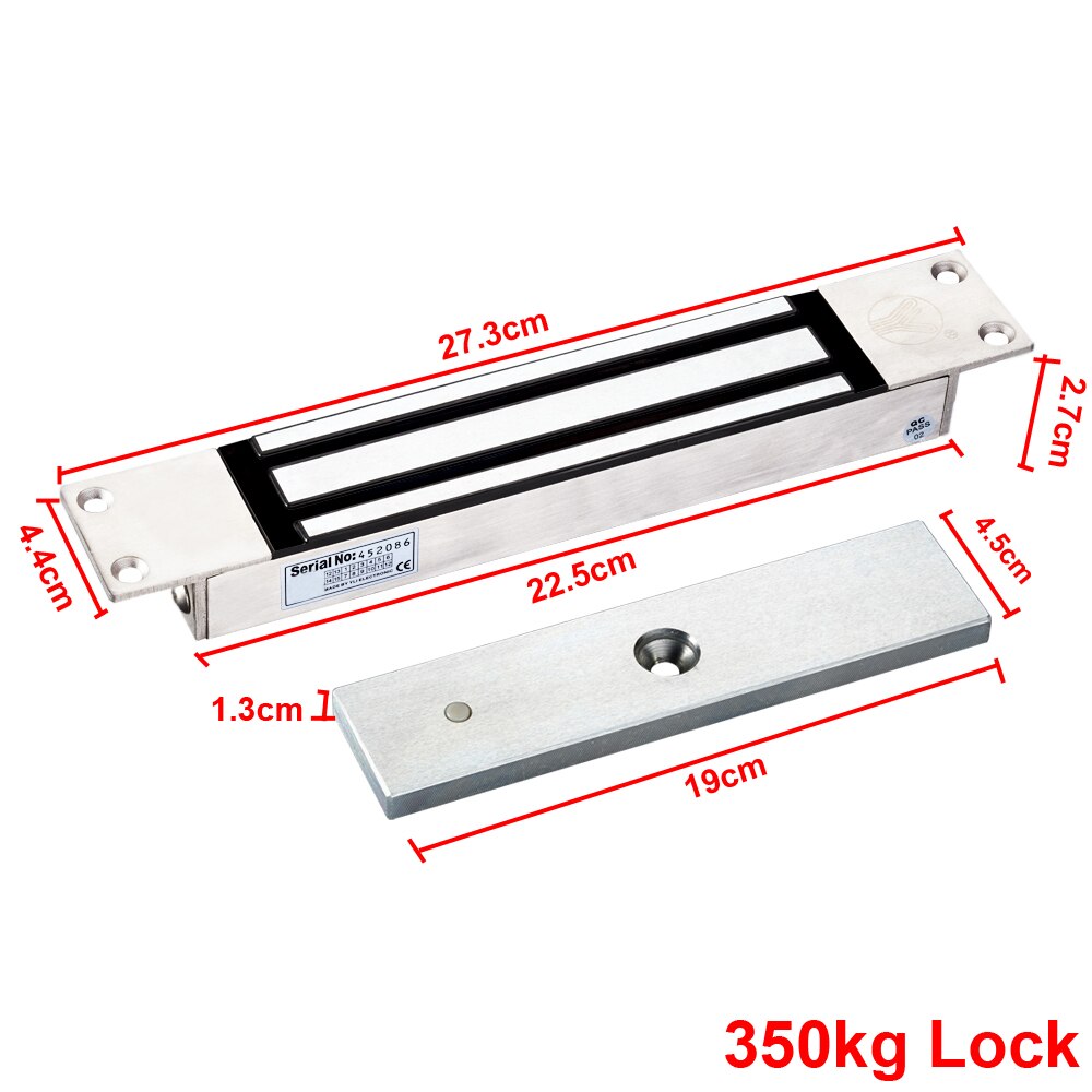 12V Single Door Electric Magnetic Electromagnetic Lock With Mortise Mount 350lbs 600lbs Holding Force Access Control Lock: 350Kg