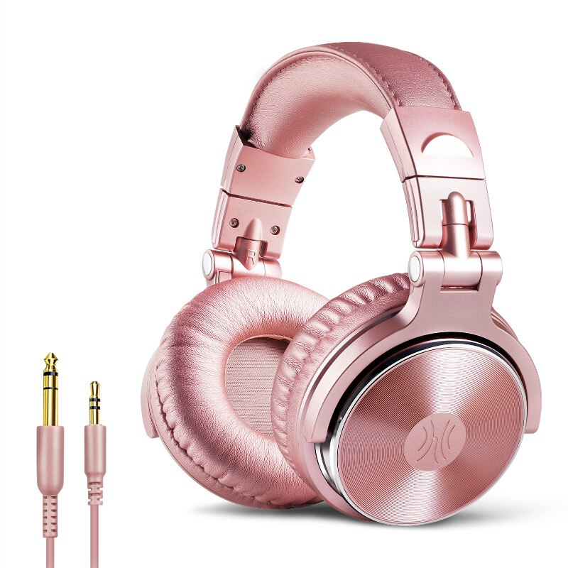 Oneodio rose casque casque de jeu avec Microphone filaire DJ Studio stéréo casque pour PC ordinateur femmes filles: Rose Gold