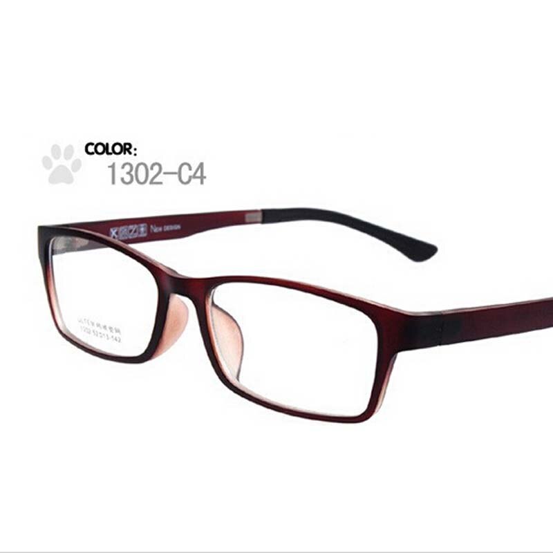 Wolfram Kohlenstoff Stahl TR90 Brille Rahmen Für Frauen Männer Brillen Optische Rahmen Mit Kunststoff Linse Gläser Rahmen 1302: C4 matt Tee