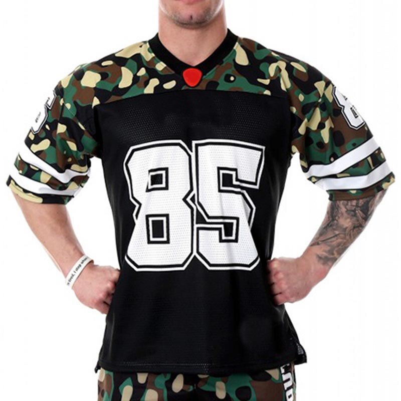 Camiseta holgada de manga corta con estampado para hombre, ropa deportiva masculina de secado rápido, elástica, para baloncesto y gimnasio, de verano, talla XXL: green / L