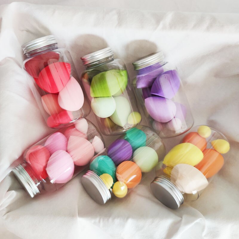 5/7Pcs Beauty Egg Set Gourd Water Puff Makeup Puff Set Colorful Cushion Cosmestic Sponge Egg Tool Wet and Dry Use Makeup