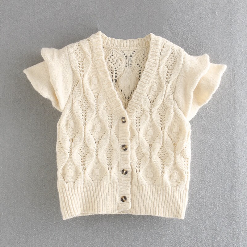Vest met ronde hals, tricot van wolmix ivoor La Redoute Collections | La Redoute