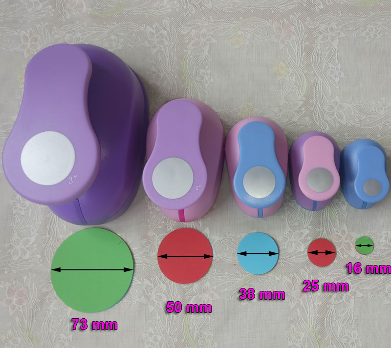 Perforadora de papel con forma de círculo para manualidades, cortador de papel con forma circular de 3, 2, 1,5 y 1 pulgada, para escuela y álbum de recortes,