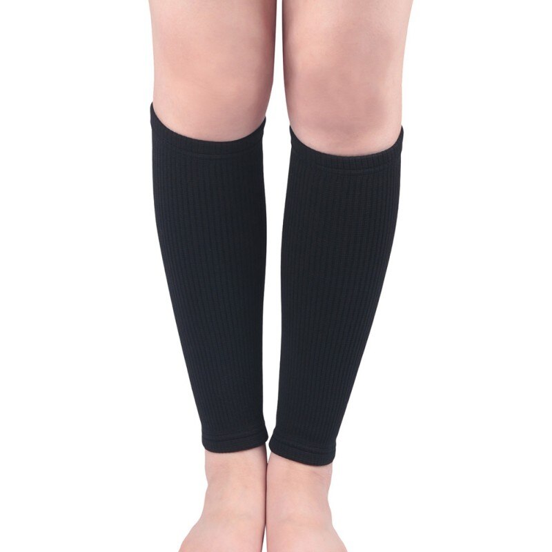 1 Pair Unisex Leg Calf Sleeves Men socks Women Varicose Vein Circulation Compression Socks Shin Guard Leg Warmers: Black / XL