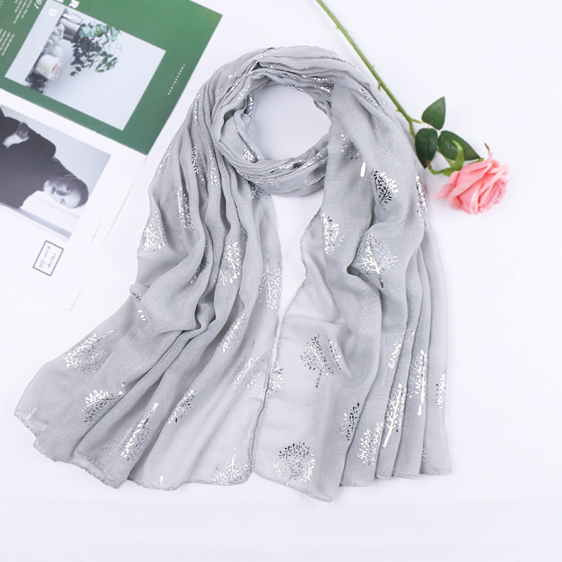 Vrouw Moslim Katoen Hijab Glitter Sjaal Zilver Boom Tulbanden Voor Vrouwen Shimmer Shawl Wrap Plain Hoofd Wraps Islamitische Sjaals Stola: Black