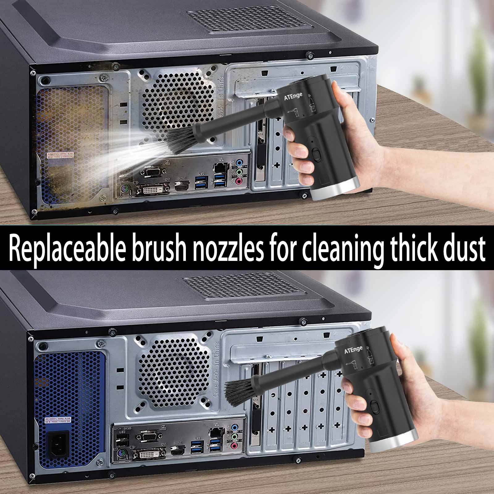Icanzuo Cordless Air Duster Electric Air Blower Computer Keyboard Cleaning,Rechargeable Handheld Computer Duster Cleaner