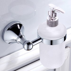 Verchroomd Messing Gemaakt Wall Mount Bad Hardware Sets Handdoek Bar Robehaak Papier Houder Vierkante Badkamer Accessoires Set: Soap Dispenser