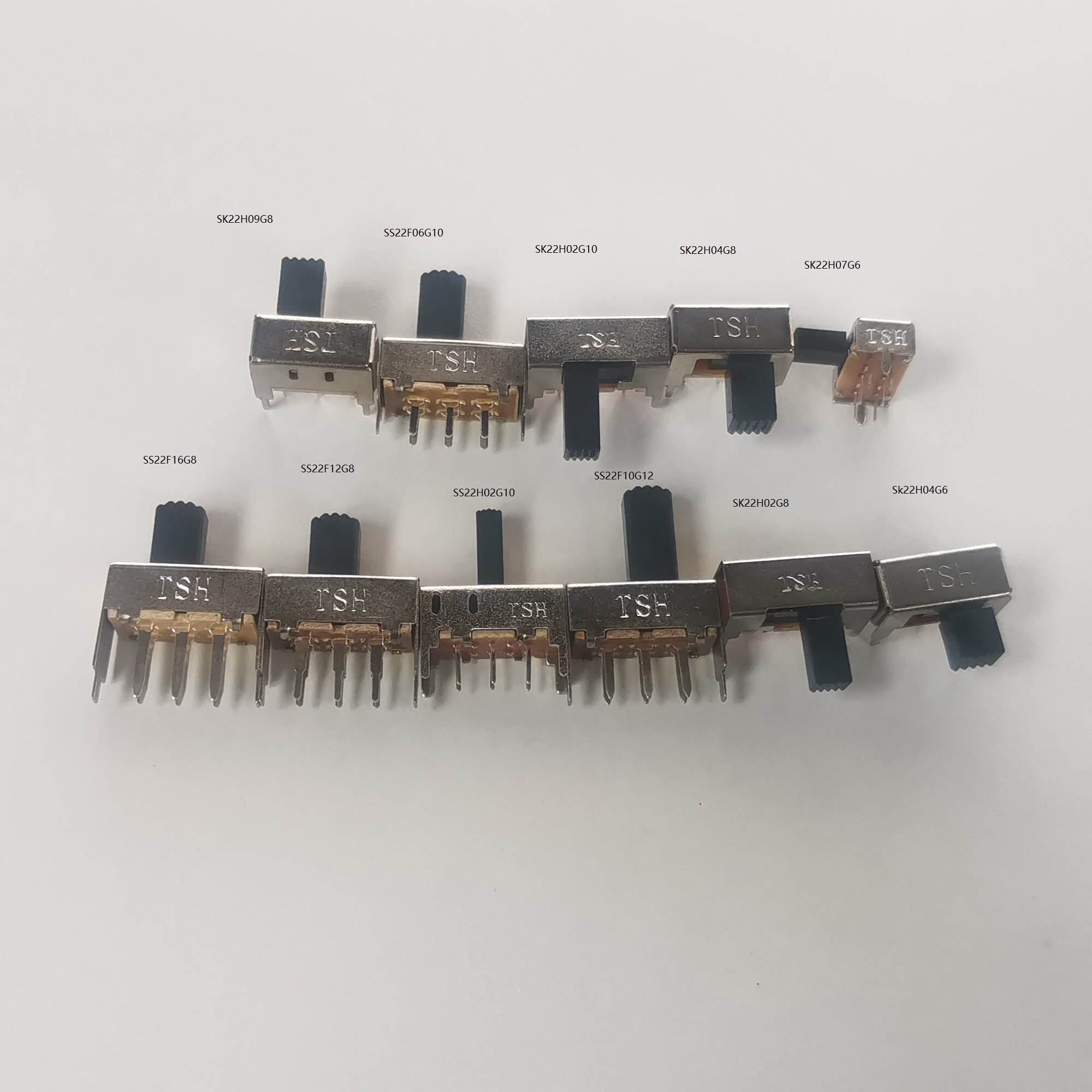 10PCS/Lot 6 Pin toggle switch Slide Switch Horizontal switch lever switch SK22H04G8 2P2T Ex-factor price