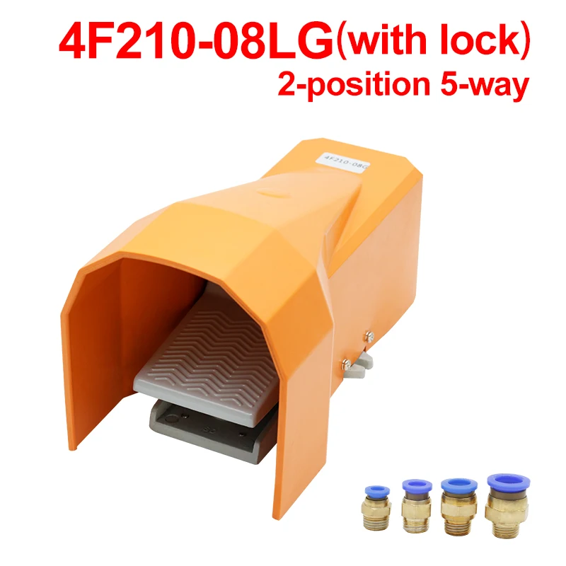 Pneumatic Foot Pedal Control switch with 4F210-08 08L Air Control Valve FV420 Foot Switch and FV320 Air Cylinder Valve 4F210-08G