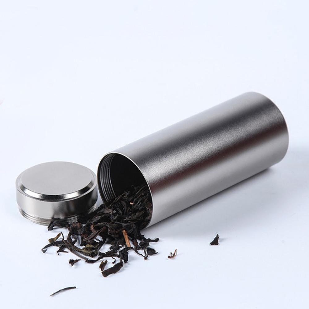 70ML/120MLAirtight Tea Canister Travel Loose Tea Caddy Metal Storage Bottle Kitchen Spice Coffee Powder Container Can