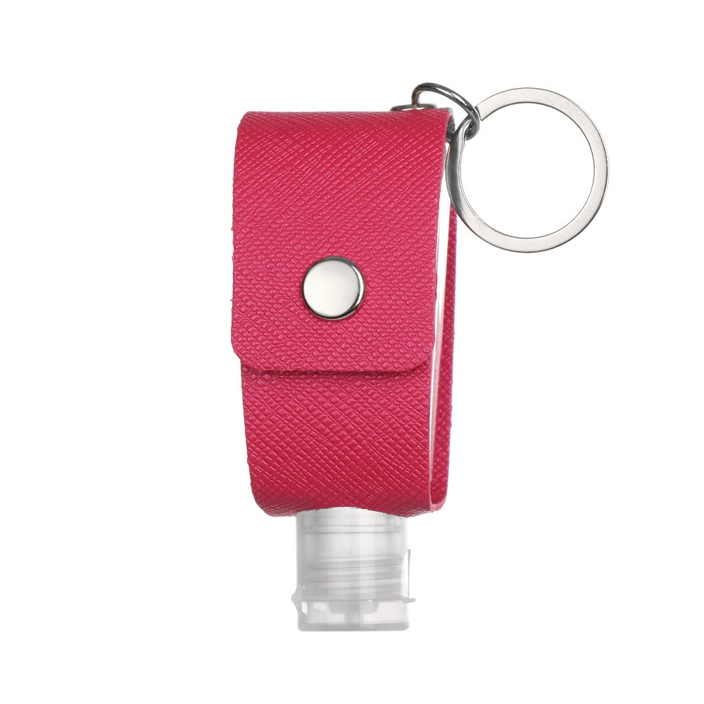 30ml Hand Washing Bottle Keychain Holder Flip Cap Reusable Travel Refillable Bottles Soap Containers with Keyring Portable: Type3 rose