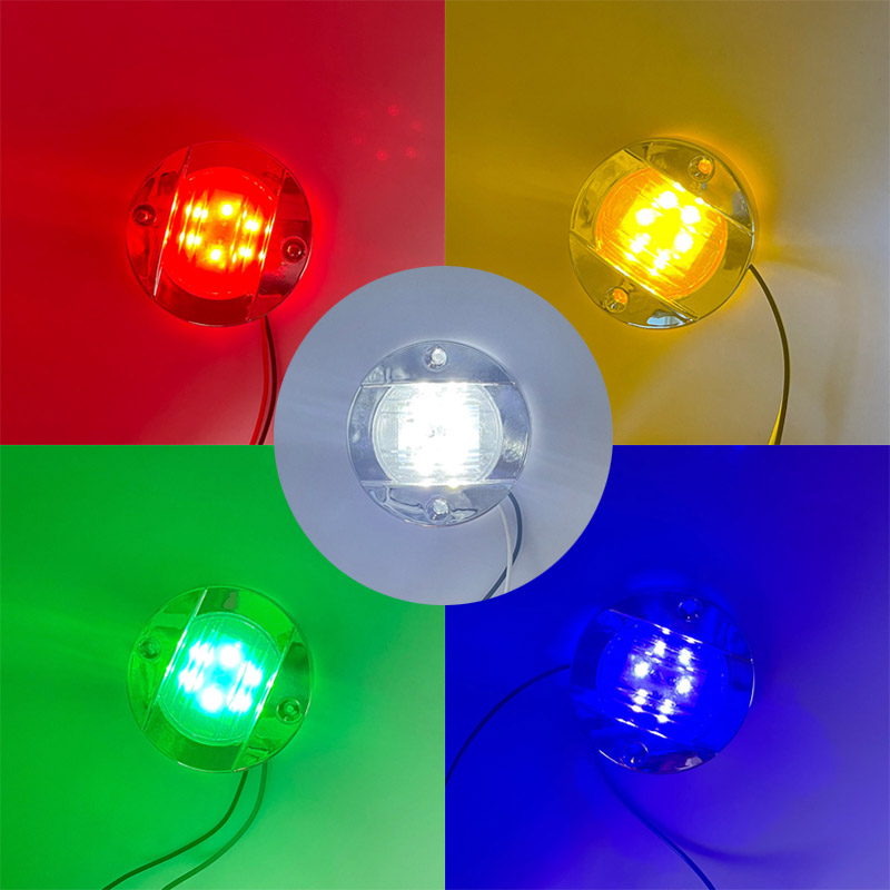 1 kpl  dc12v/24v veneen peräpeilin led-perävaloa pyöreä kylmänvalkoinen led-takavalo jahtilisävaruste sininen/valkoinen/keltainen/vihreä/punainen