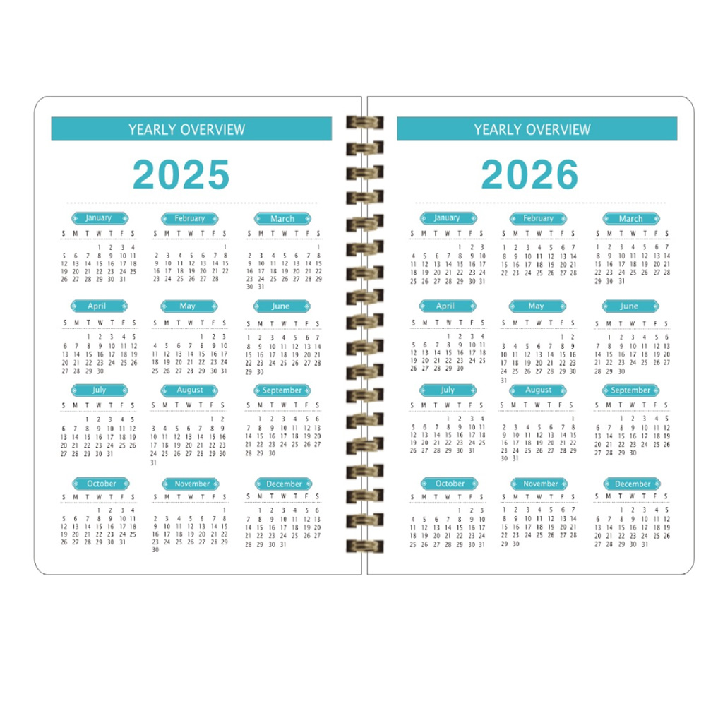 Maandplanner/kalender 2025-2027 Maandplanner, januari 2025-2027, 3 jaar maandplanner voor terug naar school