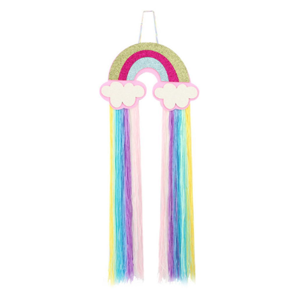 Cute Unicorn Storage Hanging Wall Headwear Hairpin Storage Organizing Strip Rainbow Cloud Hair Clip Hairband Organiz Home Decor: Cloud storage B