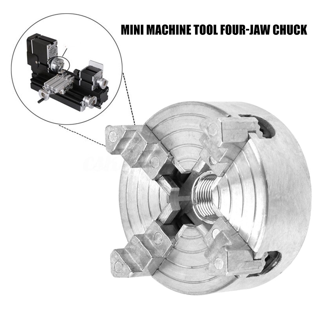 Z011A Lathe Chuck Welding Positioner Turn Table Accessories 4 Jaw Manual Chuck Clamp with Connecting Rod for Clathe Fixture