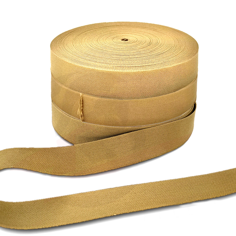 1M Length 20mm 25mm 38mm 50MM Wide Matte Webbing Non-elastic Lanyard Tape DIY Molle Belt Strap Fabric Accessories: XXL / Khaki