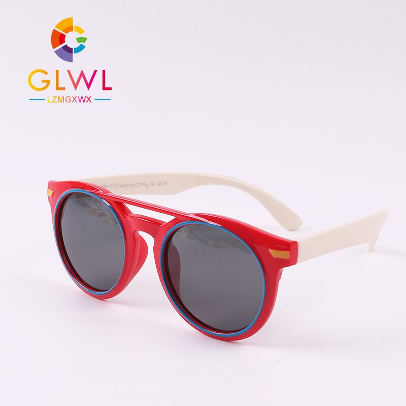 Gafas de sol redondas polarizadas con cuerda para niños y niñas, lentes de seguridad UV para bebés, estilo 400,