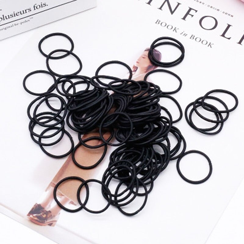 100 PCS/Lot noël haute-élastique enfants bonbons couleur cheveux corde élastique Scrunchie cheveux bandes Mini cheveux anneaux élastique pour les filles