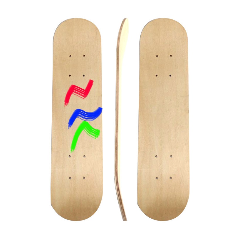 Four-wheel skateboard maple double-sided blank board maple long board double rocker blank non-printing DIY parts blank board