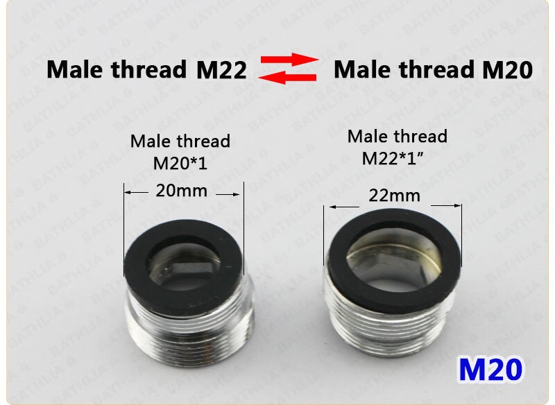 M22 vattenrenare adapter mässing kran luftare kontakt adapter köks kran byte lätt att montera: M20