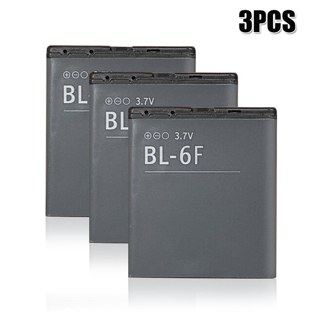 Batería de repuesto BL6F BL 6F para móvil, 3,7 V, BL-6F, 1200mAh, para Nokia 6788, 6788I, N78, N79, N95, 8G: 3PCS