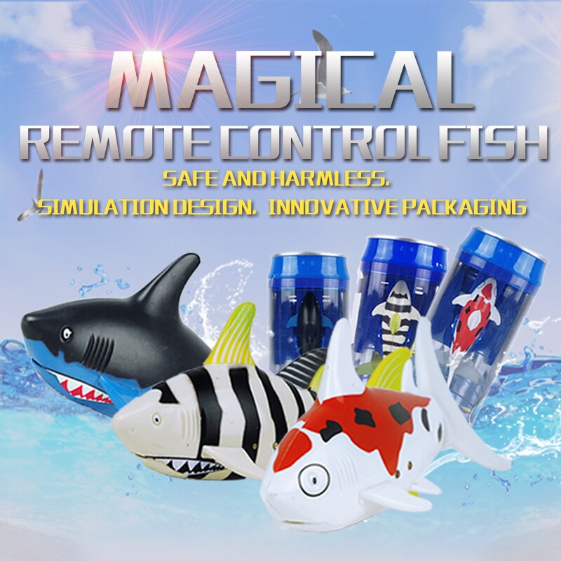 ZILCH Mini infrared Magical remote control shark fish charging simulation electric clown fish summer play water children toys