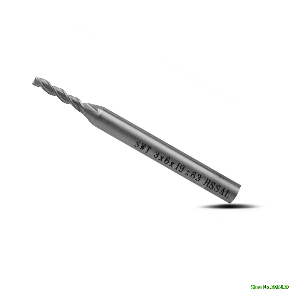 Extralargo 3mm 3 flauta HSS y aluminio fresa de extremo CNC Bit extendido