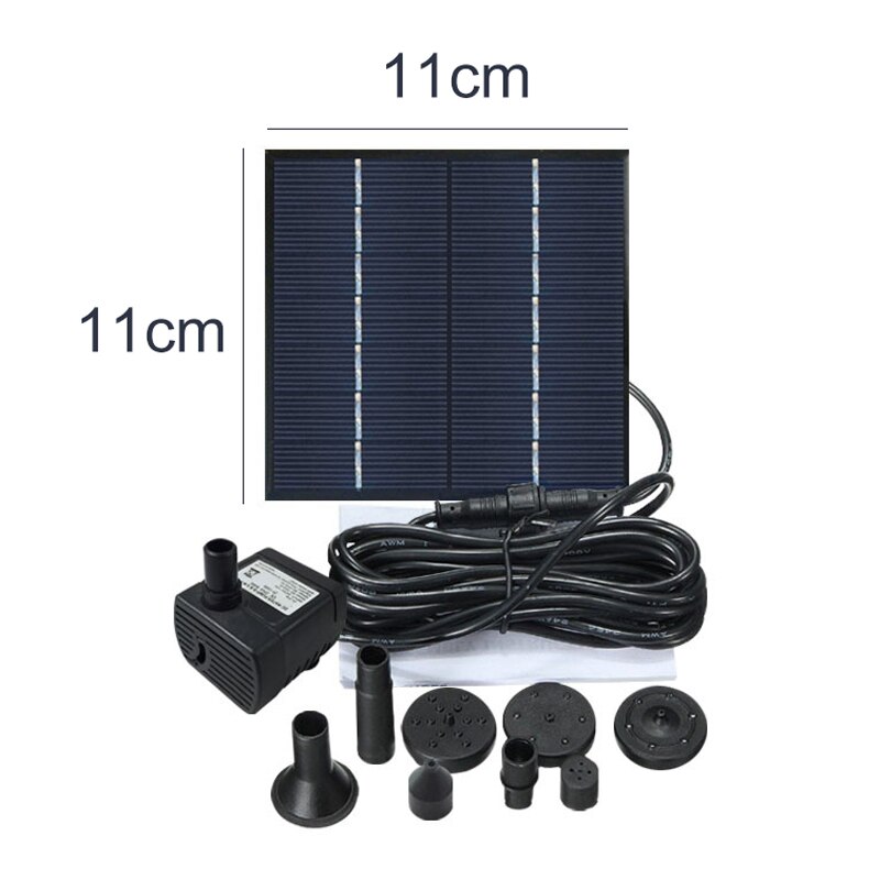 Aquarium Fountain Pump 1.2W Solar Panel Water Pump For Garden Pool Pond Bird Bath Water Oxygen Circulation