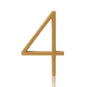 Anti Rust Satin Brass Gold House Address Numbers Floating Metal House Numbers Gold Modern Door Home Outdoor Metal Address Sign: Champagne / 45cm