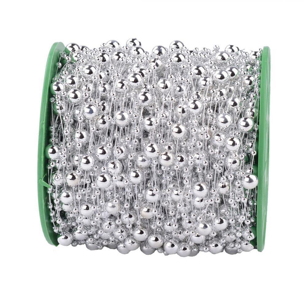 10M 3-8mm Kralen Garland Parel Strengen Vis Ketting Lint voor Kerstboom Krans Cadeaupapier Decoratie: Antiek Messing