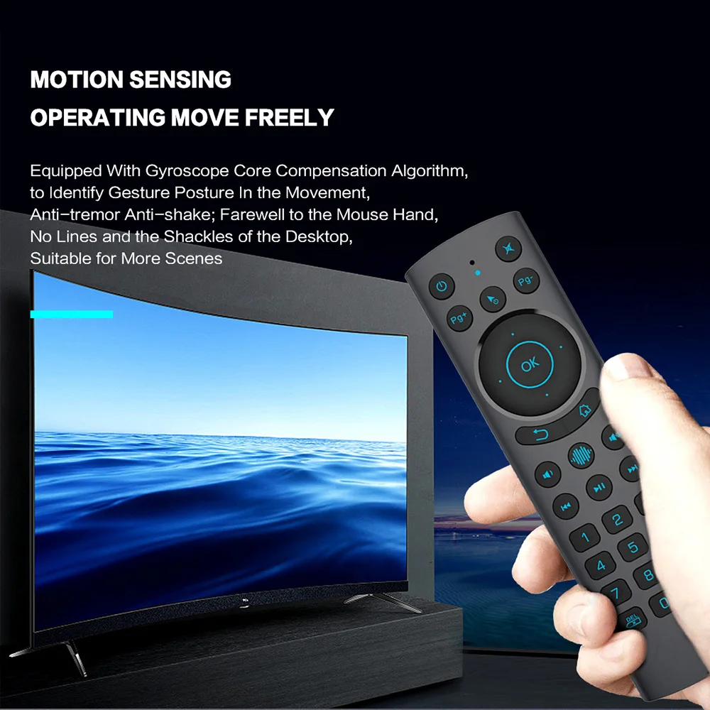 2,4G BT 5,0 Dual Modus Fernbedienung IR Lernen G20S BT PRO Drahtlose Stimme Air Maus Mit Hintergrundbeleuchtung Licht für Android TV Box PC