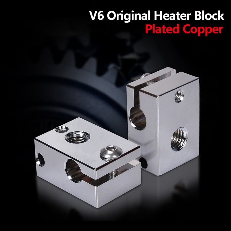 V6 Plated Koper Heater Blok Originele Voor E3d V6 J-Head Hotend 3D Printer Onderdelen Warmte Blok Voor Sensor bmg Extruder Titan