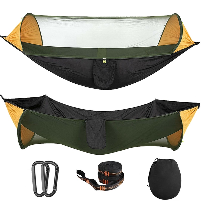 Bærbart telt camping hængekøje med myggenet multi brug bærbart hængekøje swing telt til vandring camping