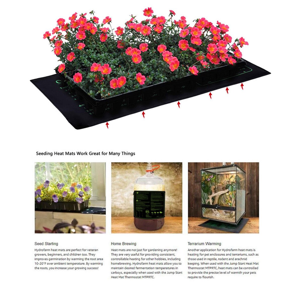 Mata grzewcza robić sadzonek 122 x 50cm , wodoodporna, robić kiełkowania nasion roślin, robić rozmnażania klonów, podkładka robić sadzonek, artykuły ogrodowe, mata grzewcza dla zwierząt