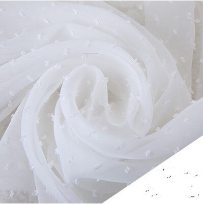 Stoffer til bryllupsdekoration prikbroderi udsmykket chiffon kjole skjorte stof gør-det-selv beklædningsgenstand tilbehør  d531: Hvid